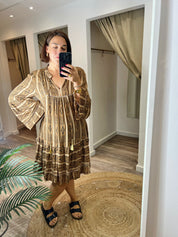 Annie Boho Smock Short Dress