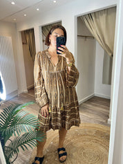 Annie Boho Smock Short Dress