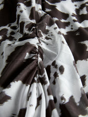 Minna Black Coffee Cow Mesh Long Sleeve Top
