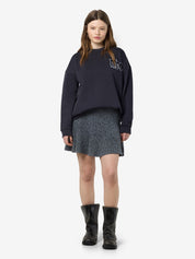 Nola Grey Knit Pleated Mini Skirt