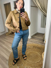 Tulip Faux Suede Pocket Jacket