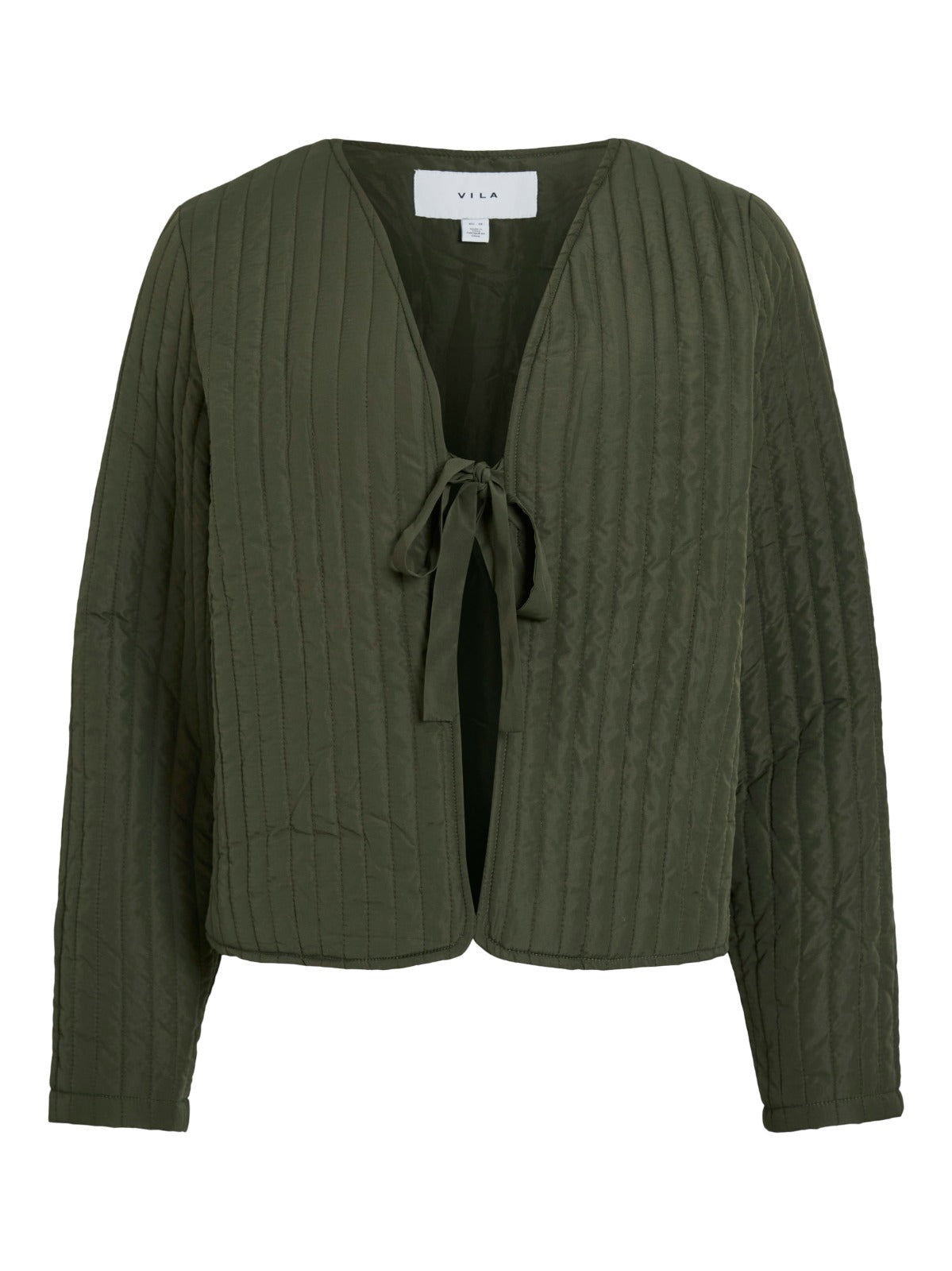 Merle Khaki Quilted Tie Jacket