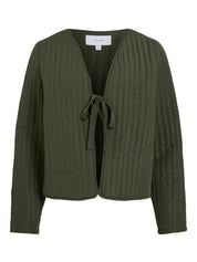 Merle Khaki Quilted Tie Jacket