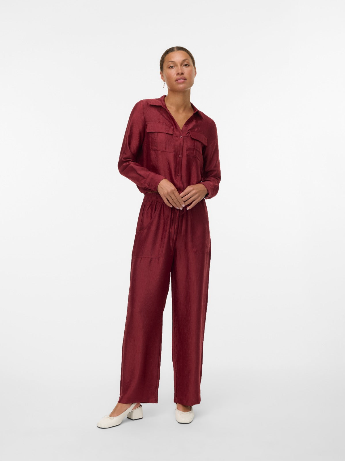 Toma Burnt Red Straight Leg Trousers