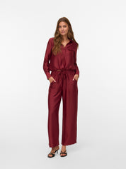 Toma Burnt Red Straight Leg Trousers