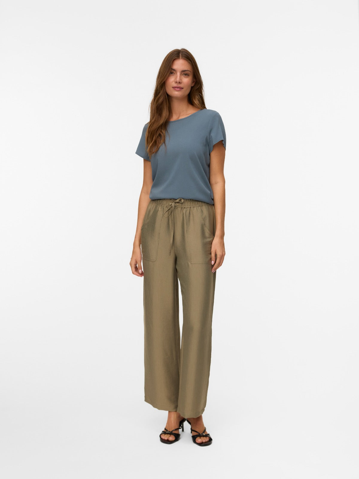 Toma Green Straight Leg Trousers