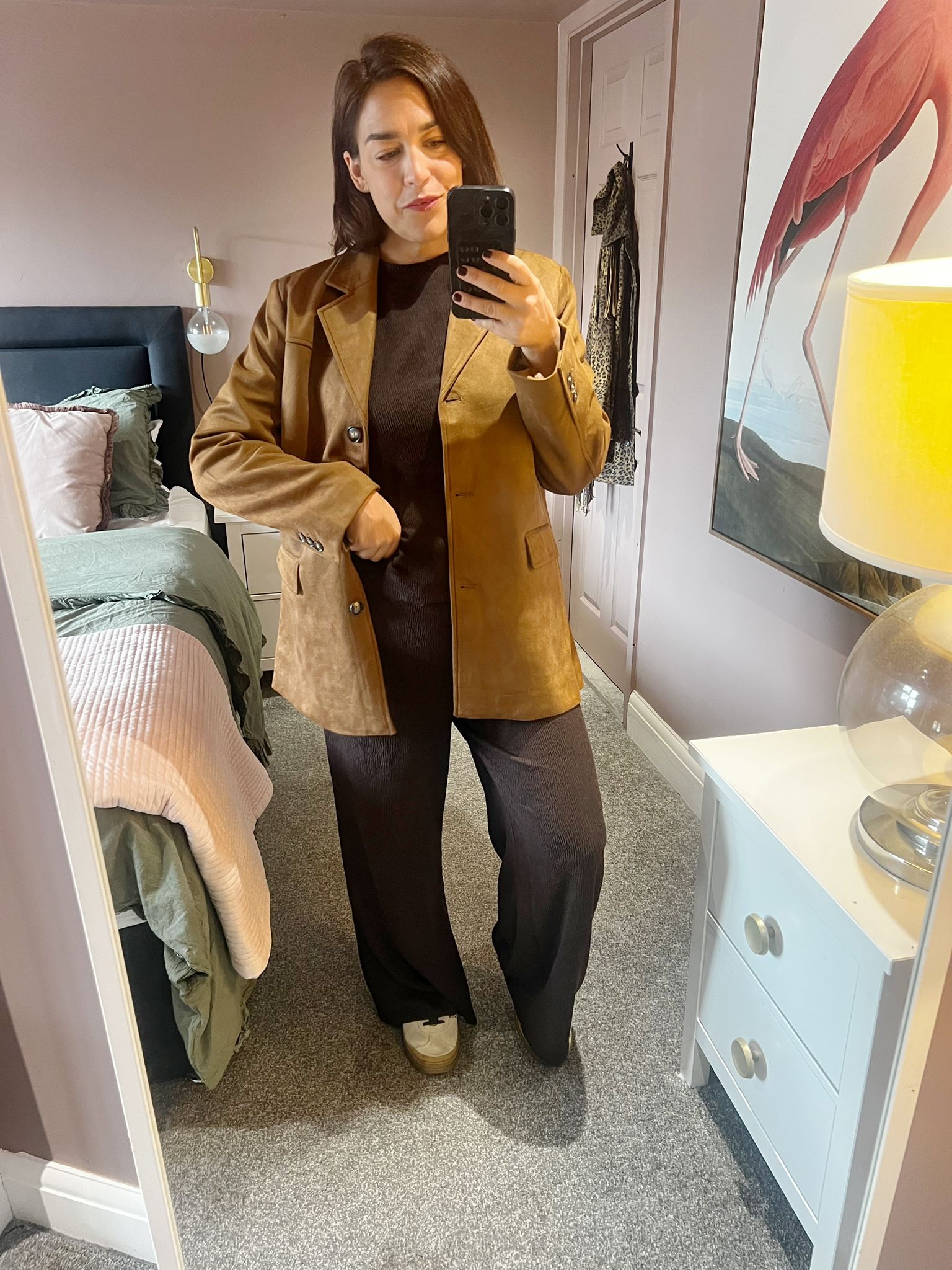 Hazel Faux Suede Blazer