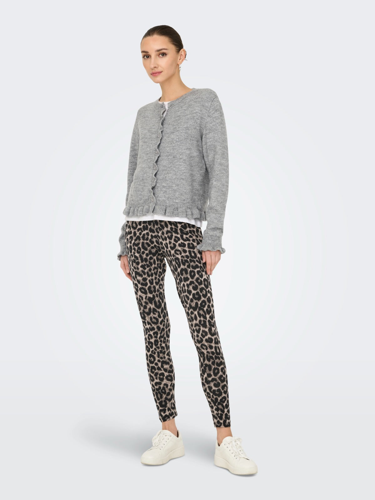 Letty Grey Frill Cardigan
