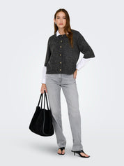 Camilla Dark Grey Short Sleeve Cardigan