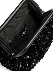 Kam Black Sequin Clutch Bag