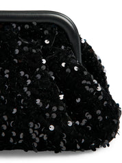 Kam Black Sequin Clutch Bag