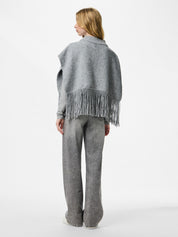 Julie Grey Fringe Poncho