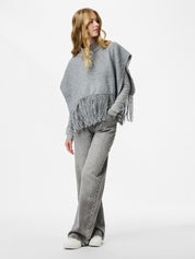 Julie Grey Fringe Poncho