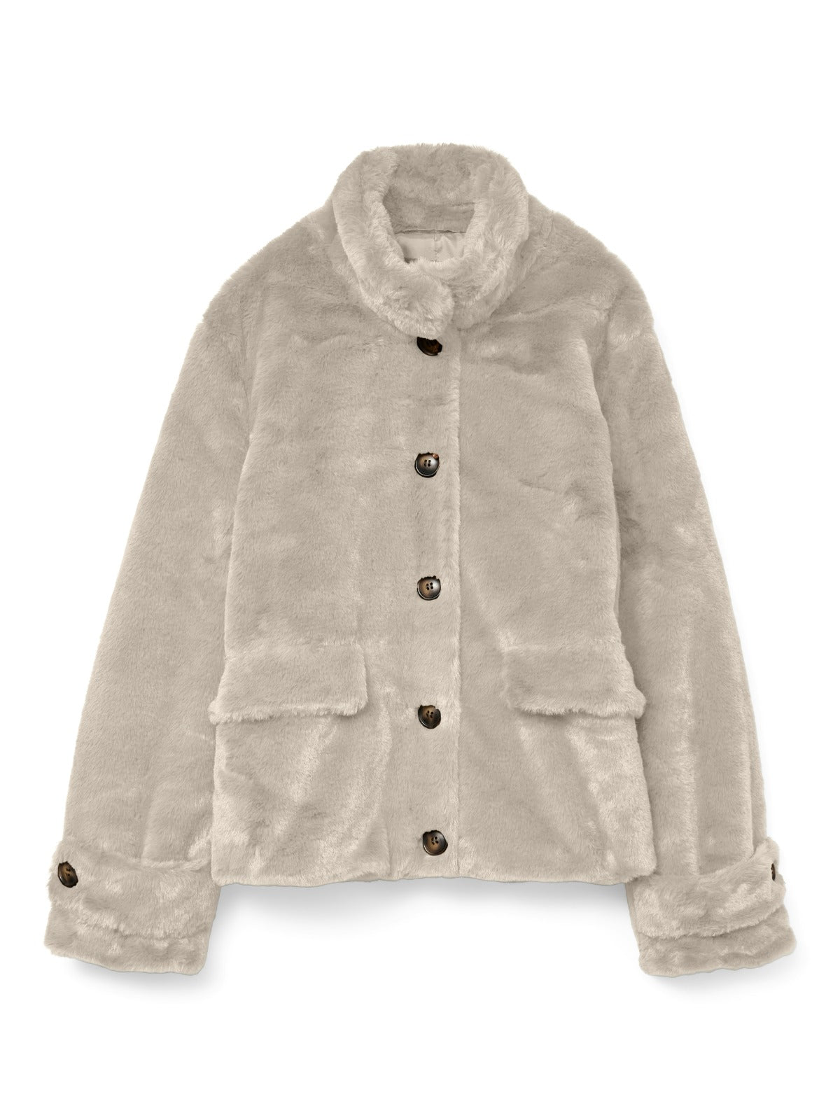 Sonjaeva Faux Fur Cream Jacket