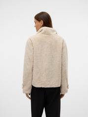 Sonjaeva Faux Fur Cream Jacket