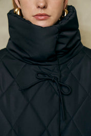 Bumble Black Quilted Tie Jacket