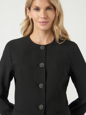 Ventura Button Detail O-neck Blazer