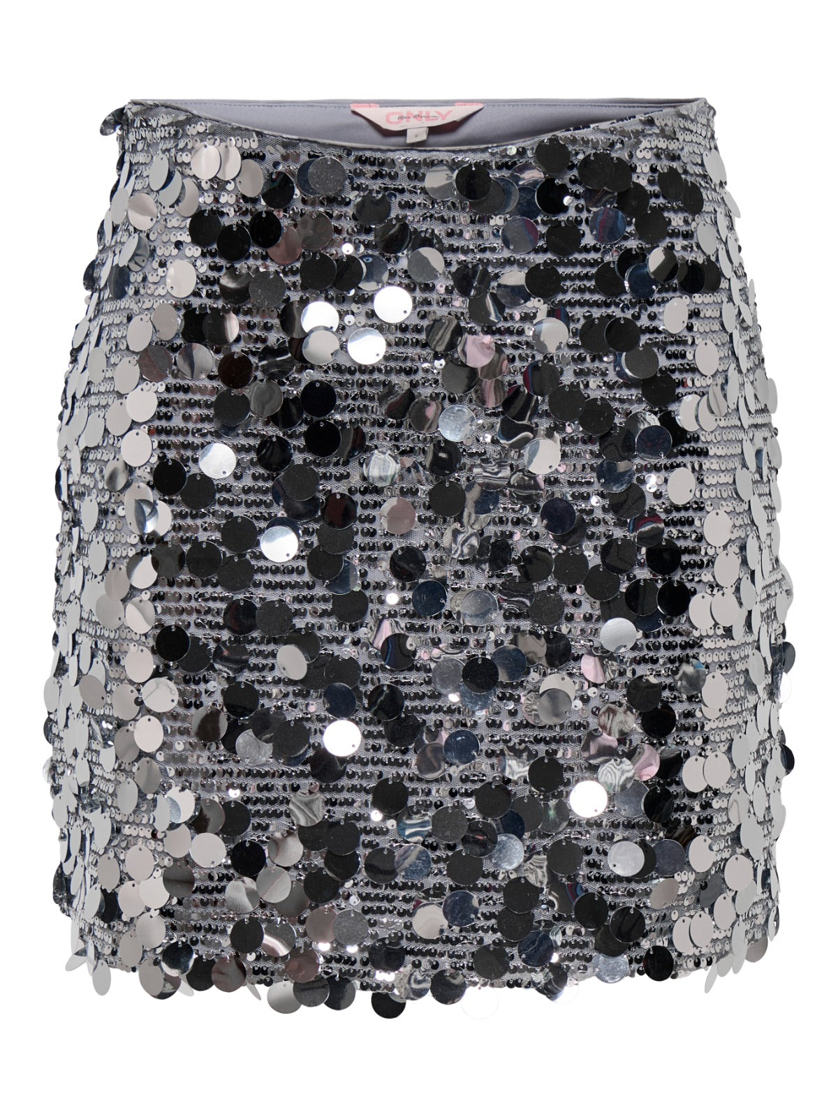 Jadel Silver Sequin Mini Skirt