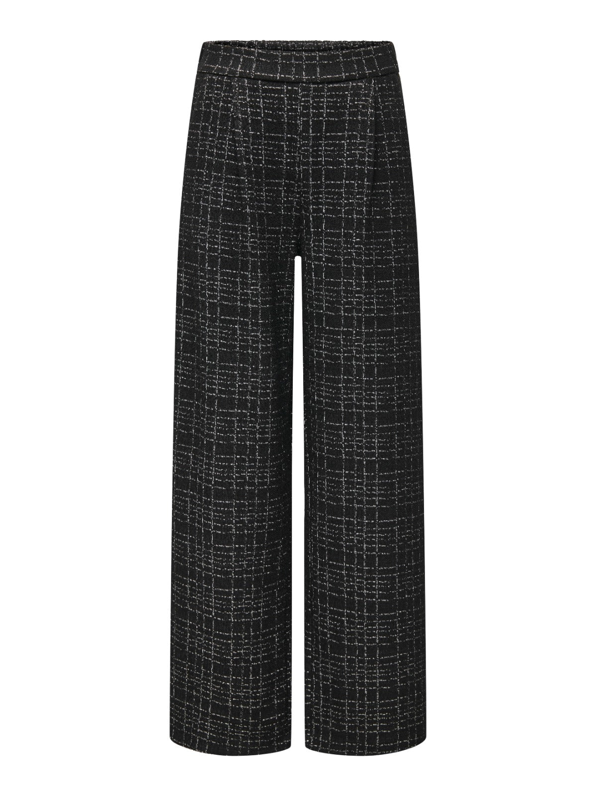 Dorit Black Checked Wide Leg Trousers
