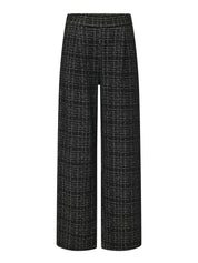 Dorit Black Checked Wide Leg Trousers