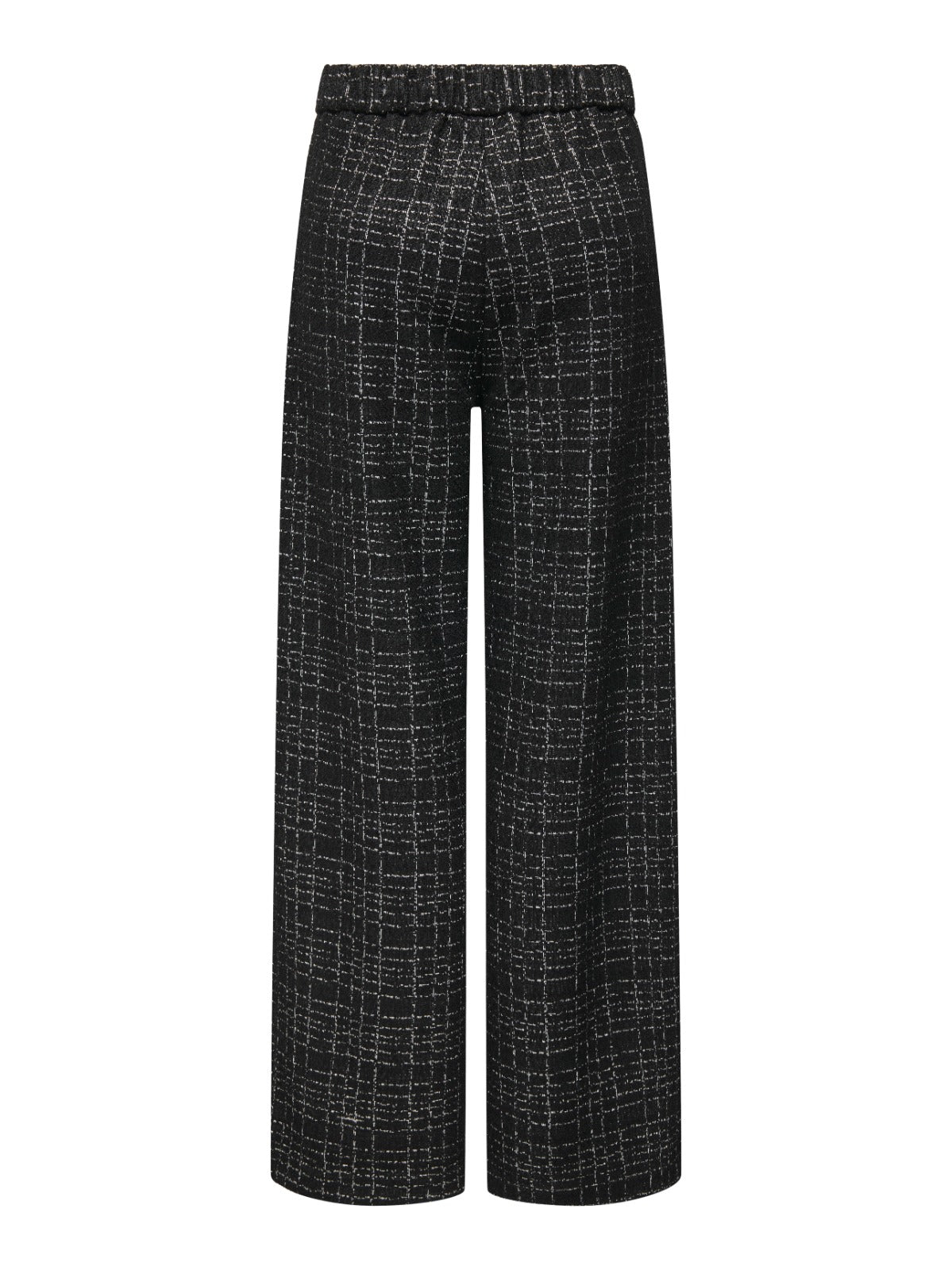 Dorit Black Checked Wide Leg Trousers