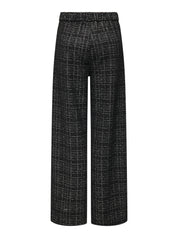 Dorit Black Checked Wide Leg Trousers