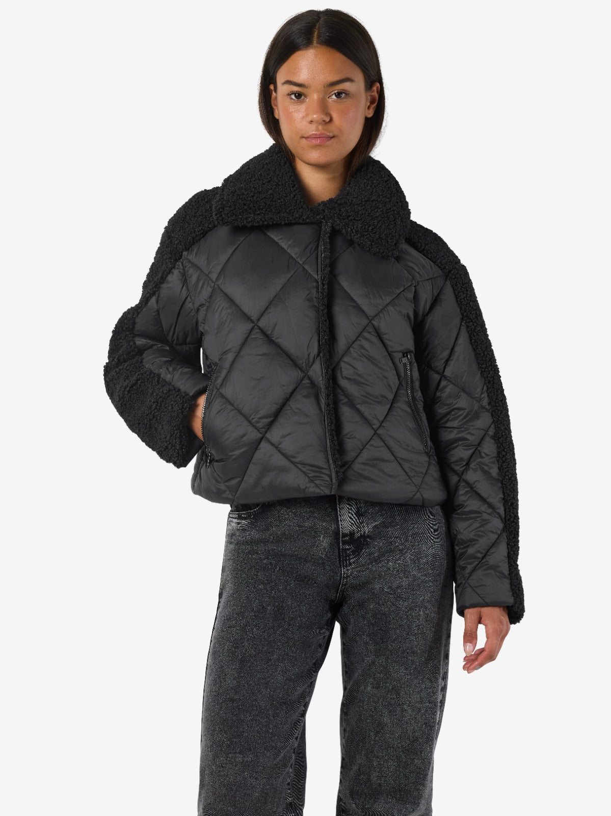 Gemma Quilted Puffer with Shearling Detail