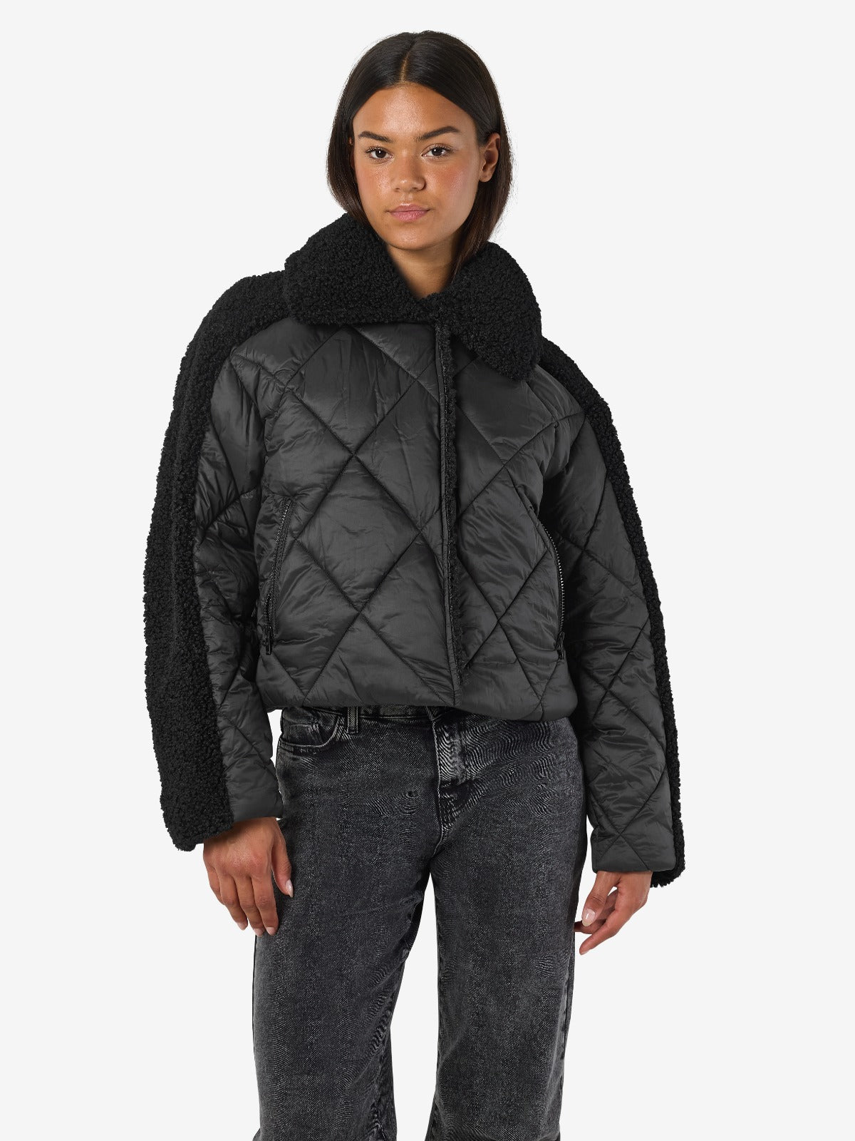 Gemma Quilted Puffer with Shearling Detail