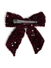 Kam Sequin Hair Bow Clip