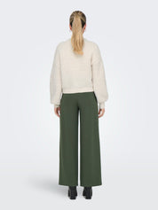 Eira Fluffy Cream O-neck Cardigan