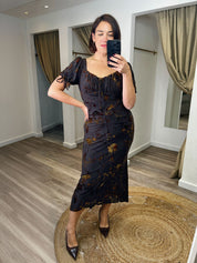 Dove Ruched Detail Midi Dress