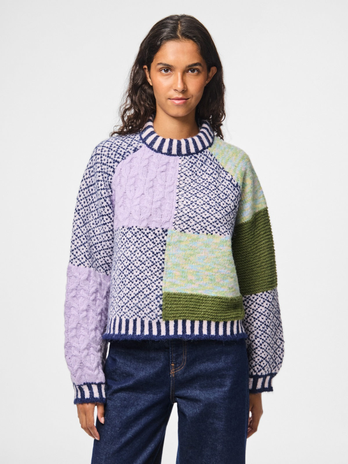 Remix High Neck Chunky Knit Jumper