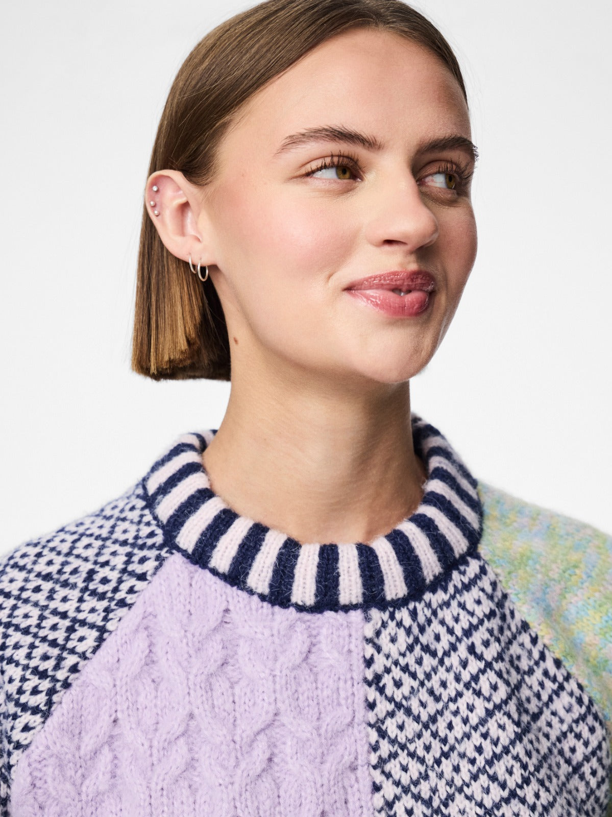 Remix High Neck Chunky Knit Jumper
