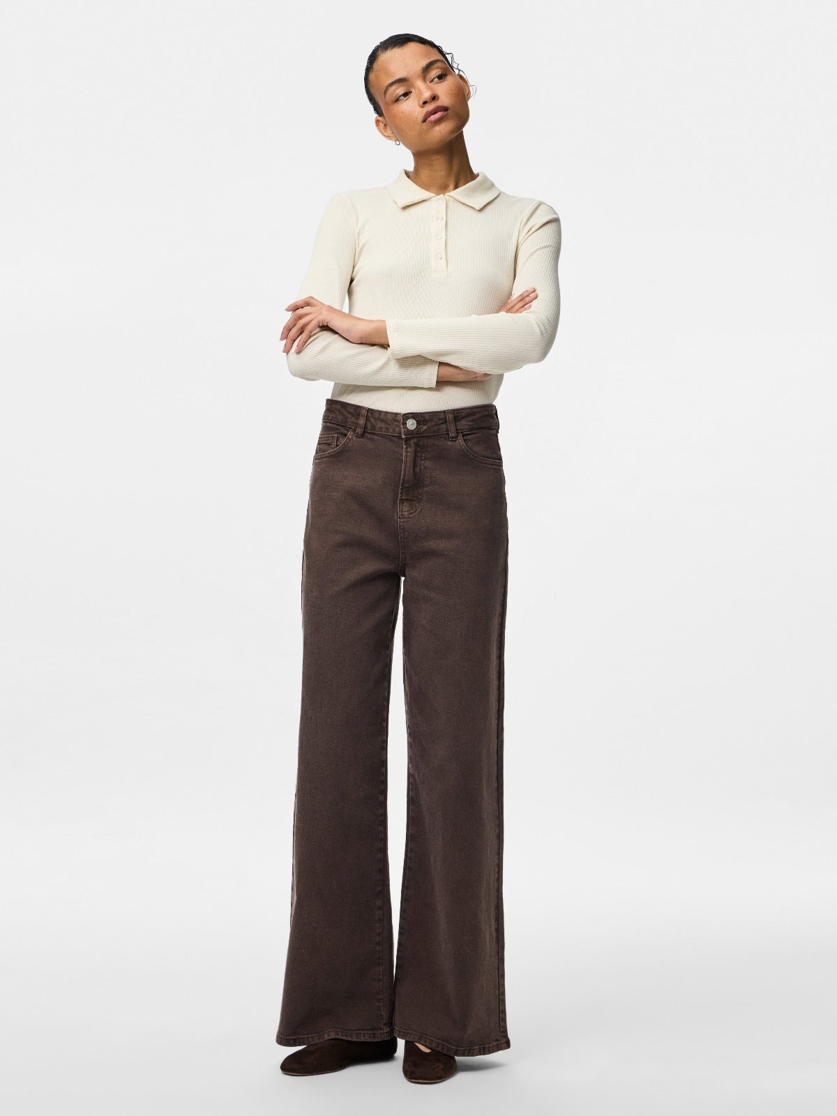 Selma Brown Wide Leg Jeans