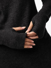 Junna Black Knitted Mini Dress