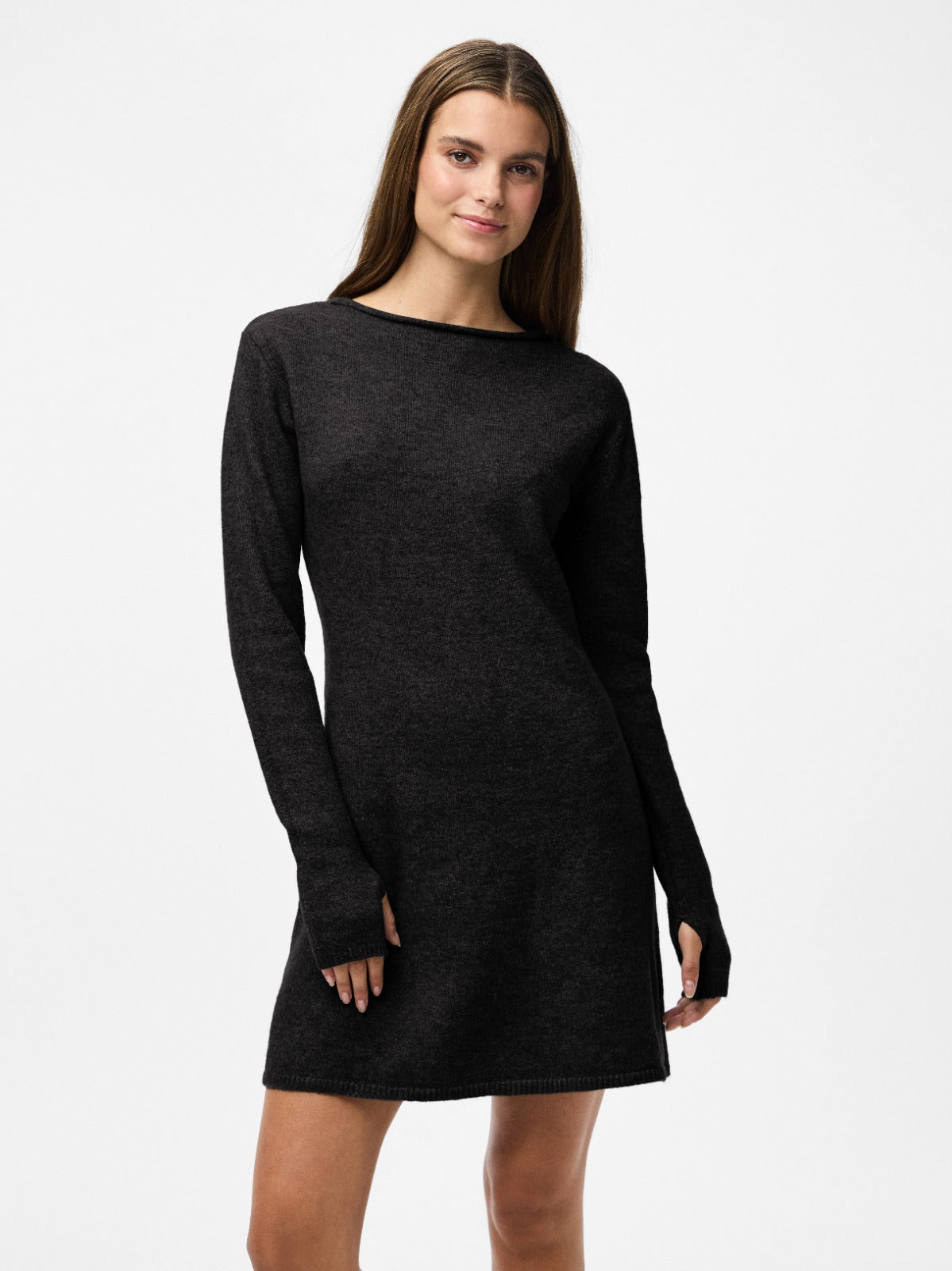 Junna Black Knitted Mini Dress