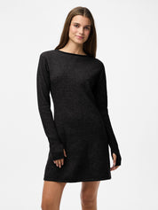 Junna Black Knitted Mini Dress