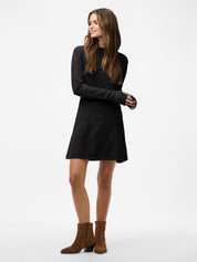 Junna Black Knitted Mini Dress