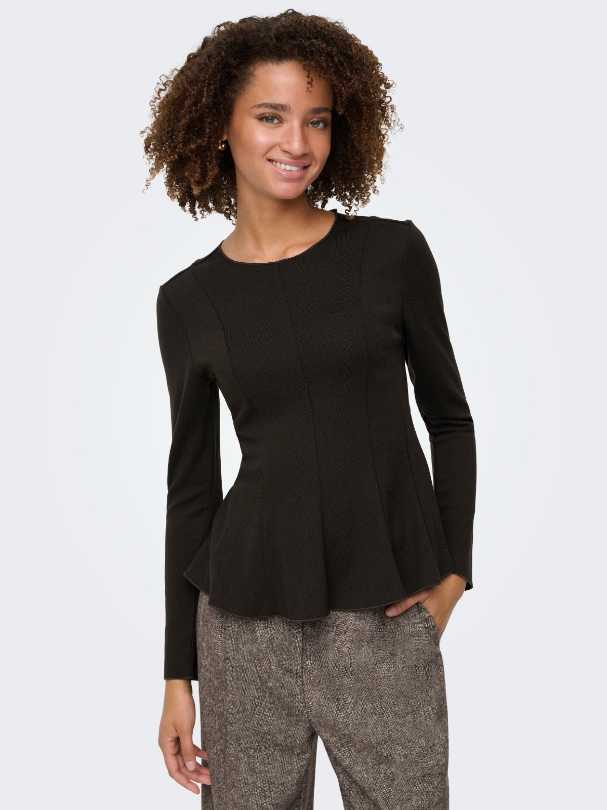 Kenya Peplum Long Sleeve Top