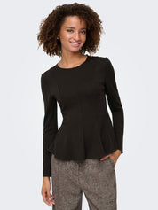 Kenya Peplum Long Sleeve Top