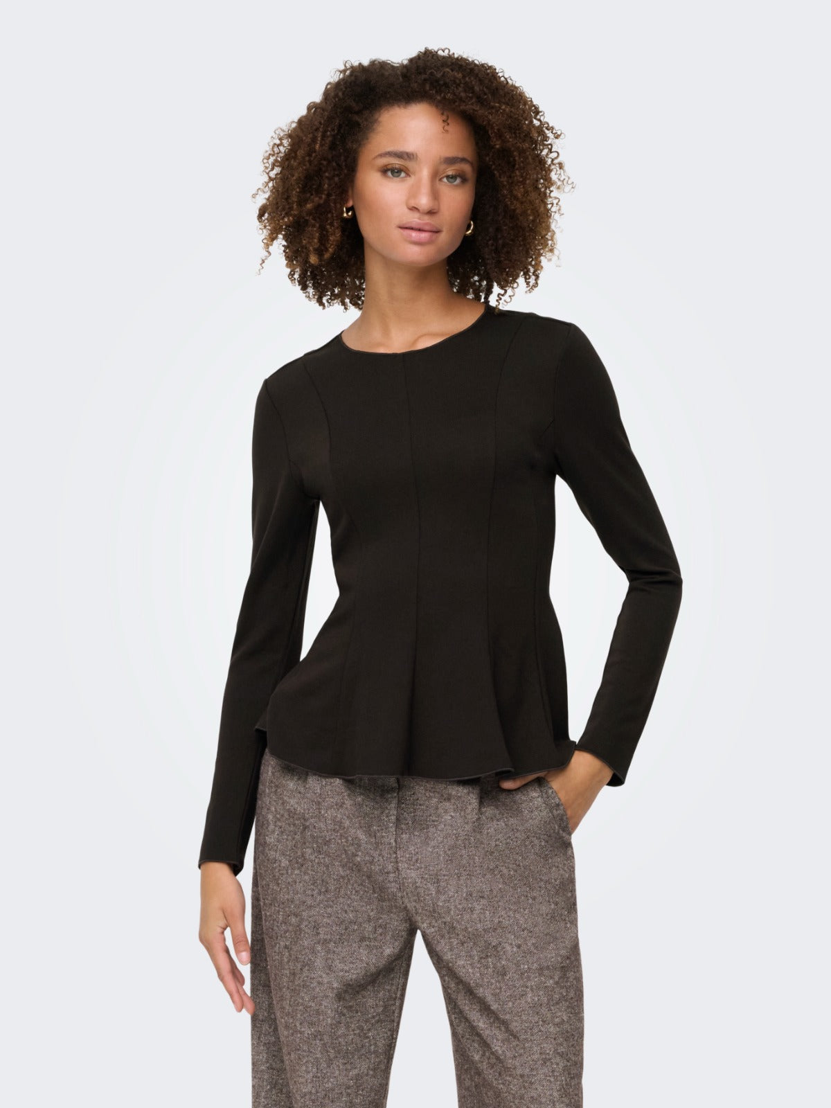 Kenya Peplum Long Sleeve Top