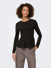 Kenya Peplum Long Sleeve Top