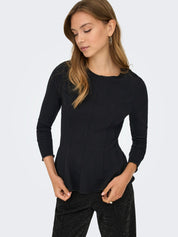 Kenya Peplum Long Sleeve Top