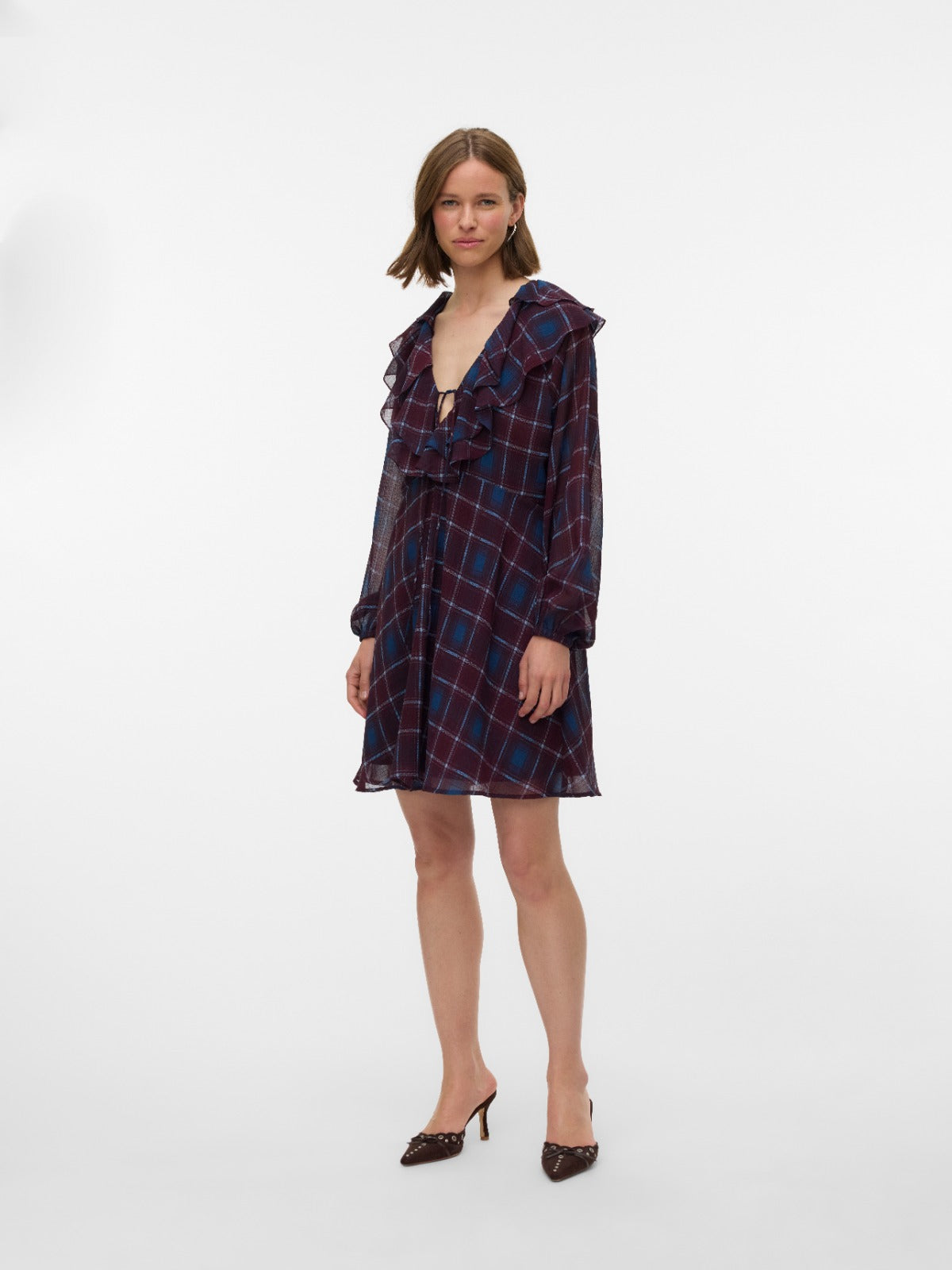 Emilie Short Checked Dress