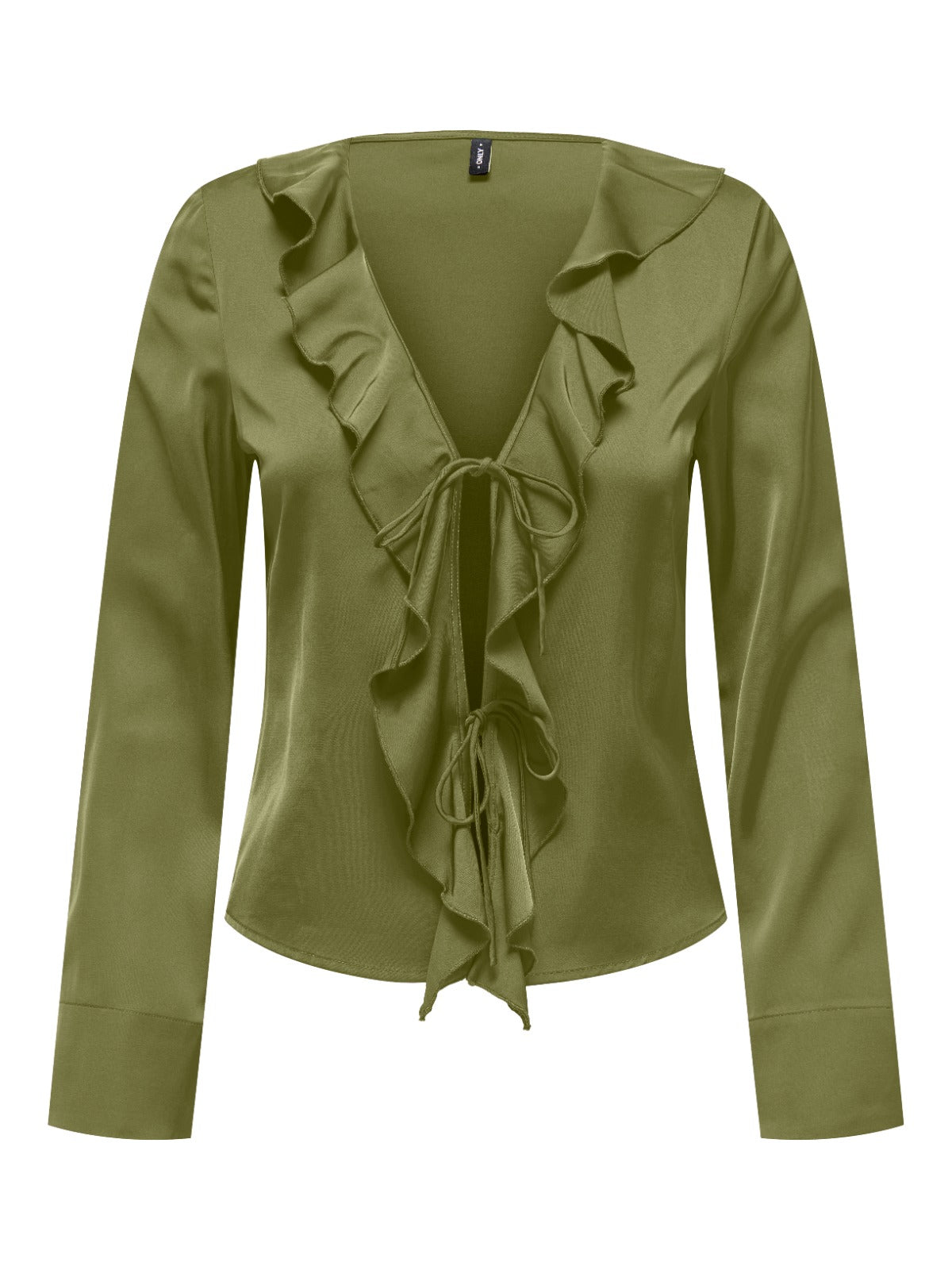 Mika Satin Frill Front Blouse