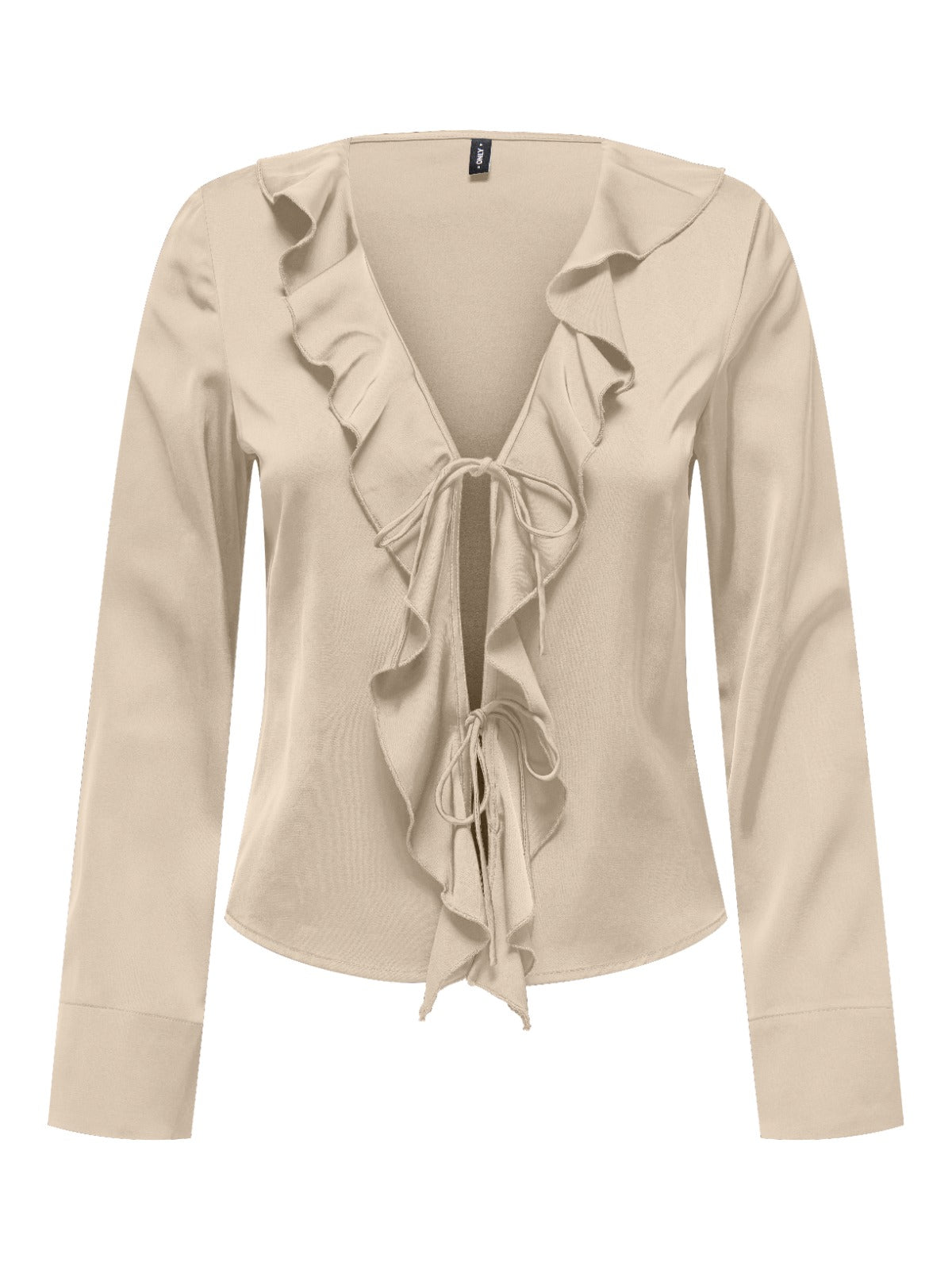 Mika Satin Frill Front Blouse