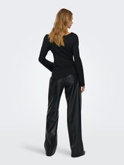 Catie Asymmetric Top Black