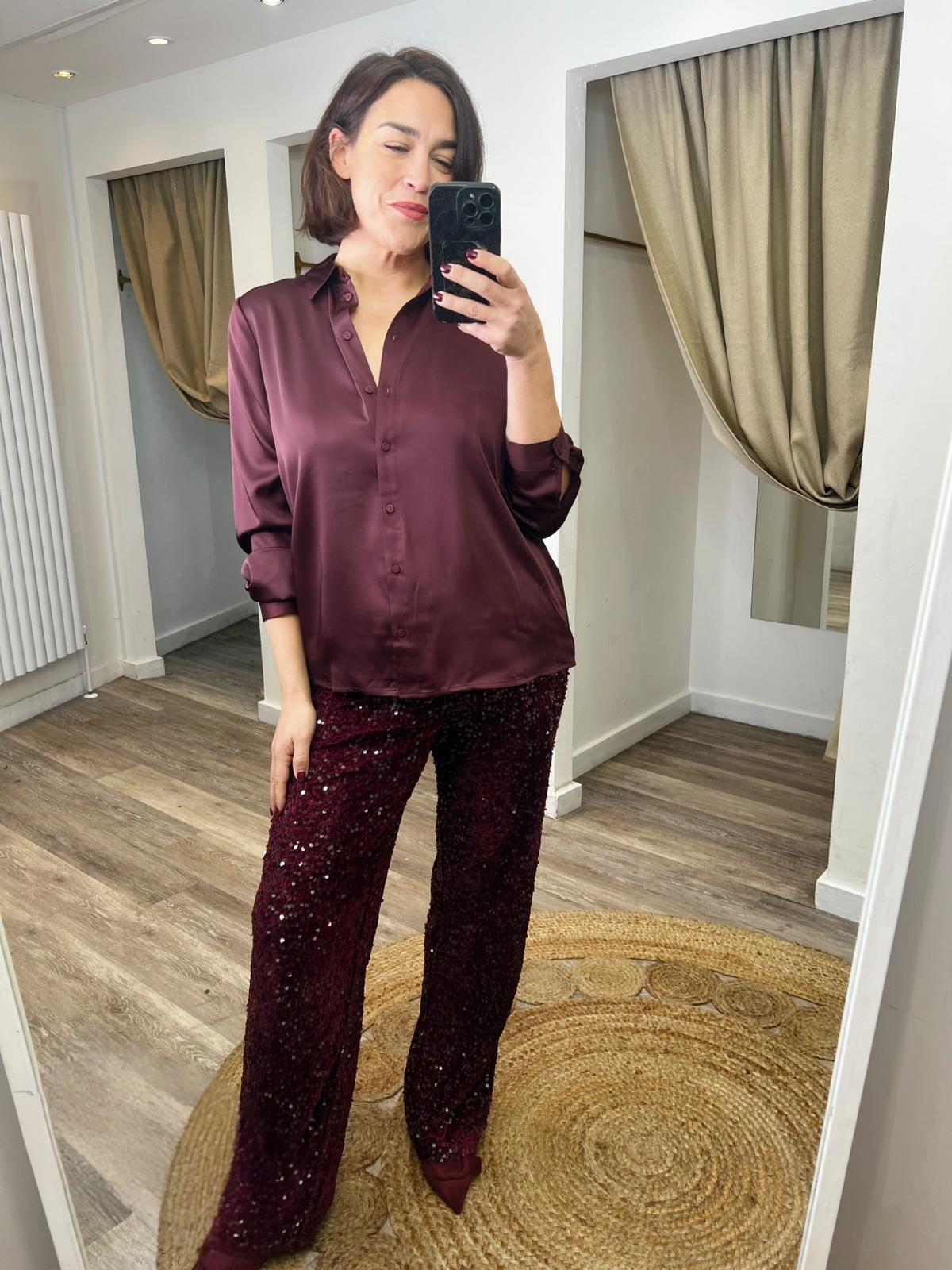 Mika Satin Shirt Blouse