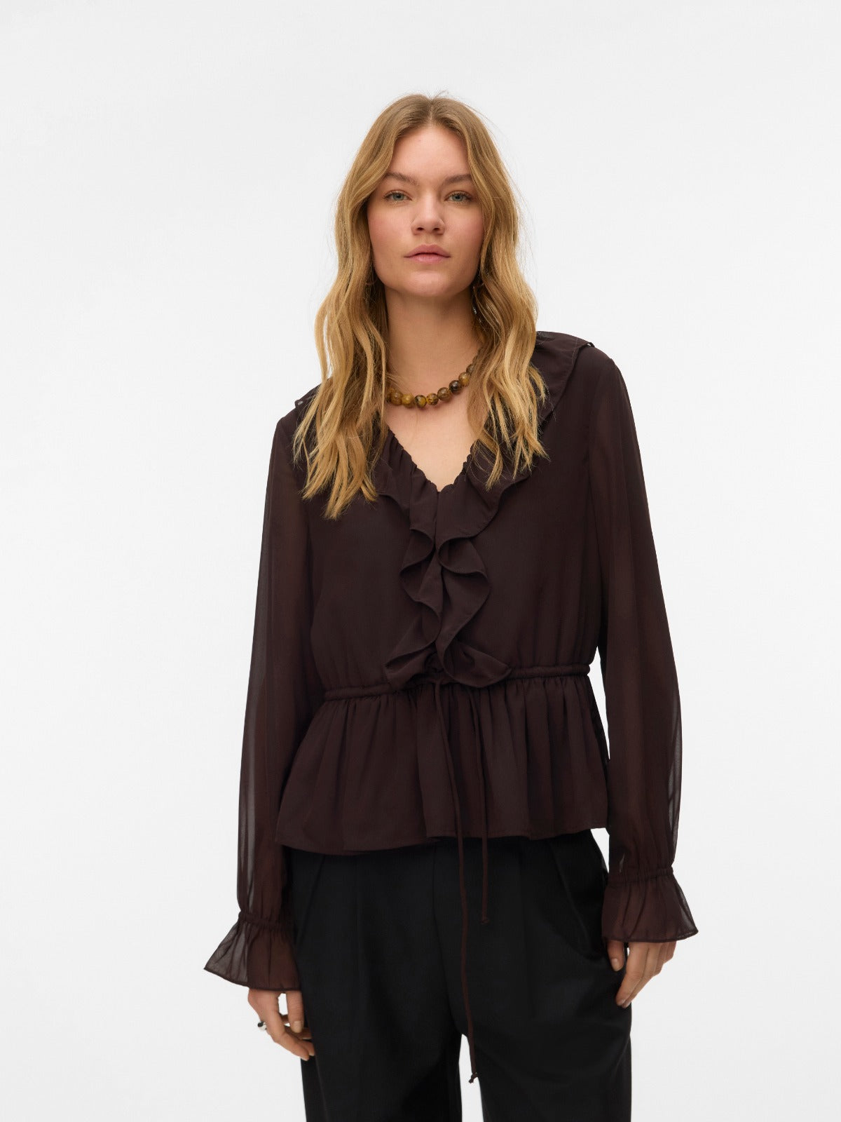 Dora Frill Long Sleeve Top – RUBY ROOM