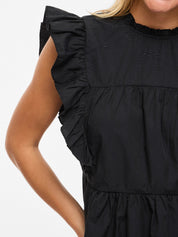 Rufella Frill Top Black
